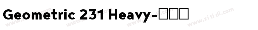 Geometric 231 Heavy字体转换